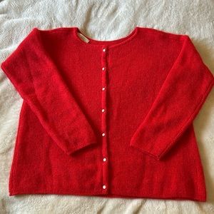 Sézane Mohair Red Cardigan